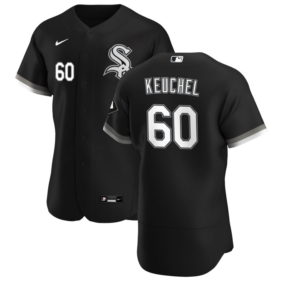 Chicago White Sox #60 Dallas Keuchel Men Nike Black Alternate 2020 Authentic Player MLB Jersey